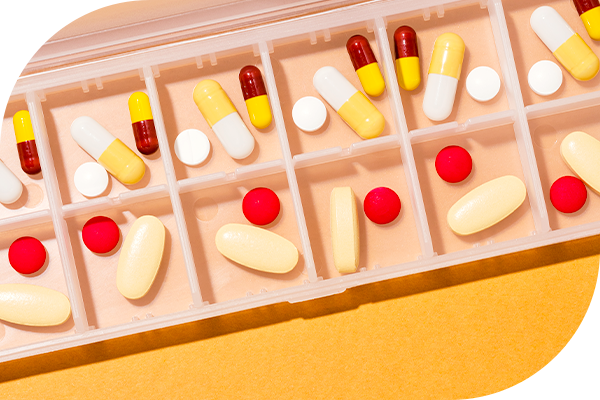 Gráfico de un dispensador de pastillas.