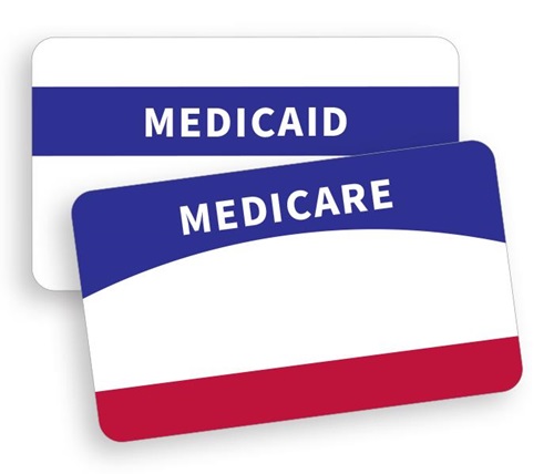 Medicare and Medicaid cards