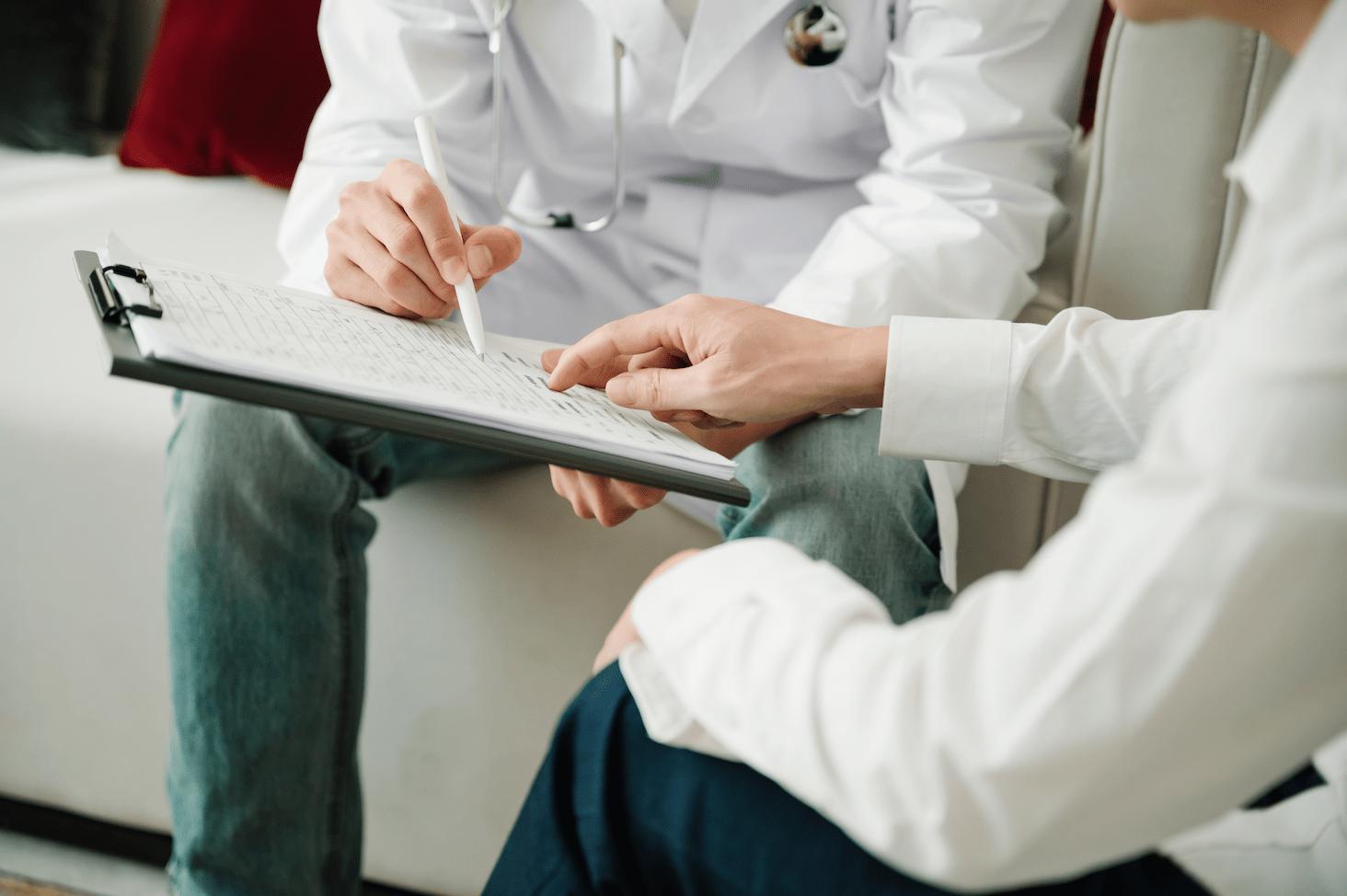 two doctors conferring
