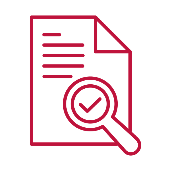 document-check-icon-red document check icon