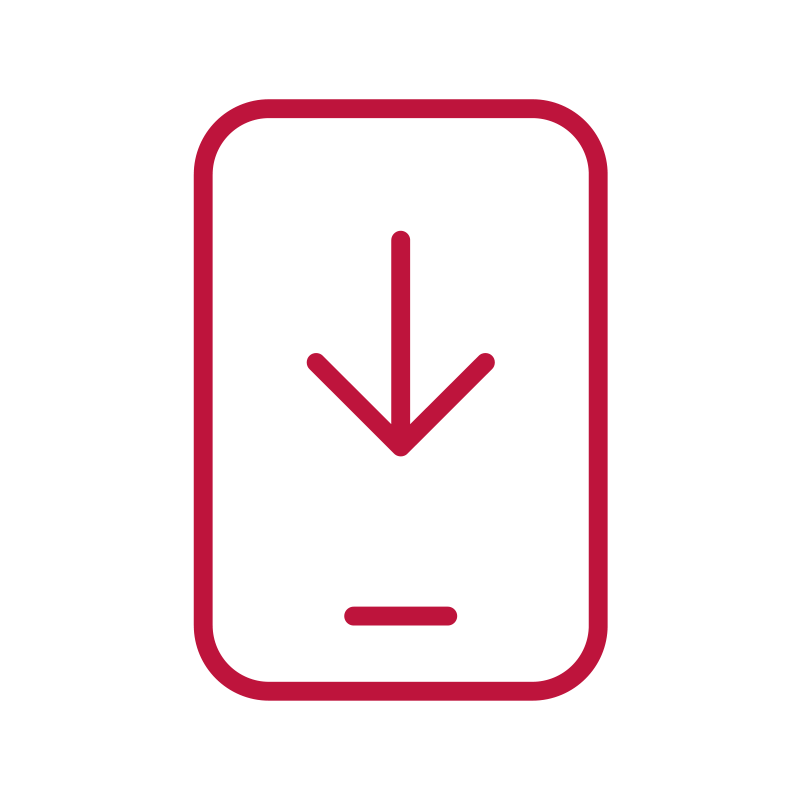 mobile arrow down icon