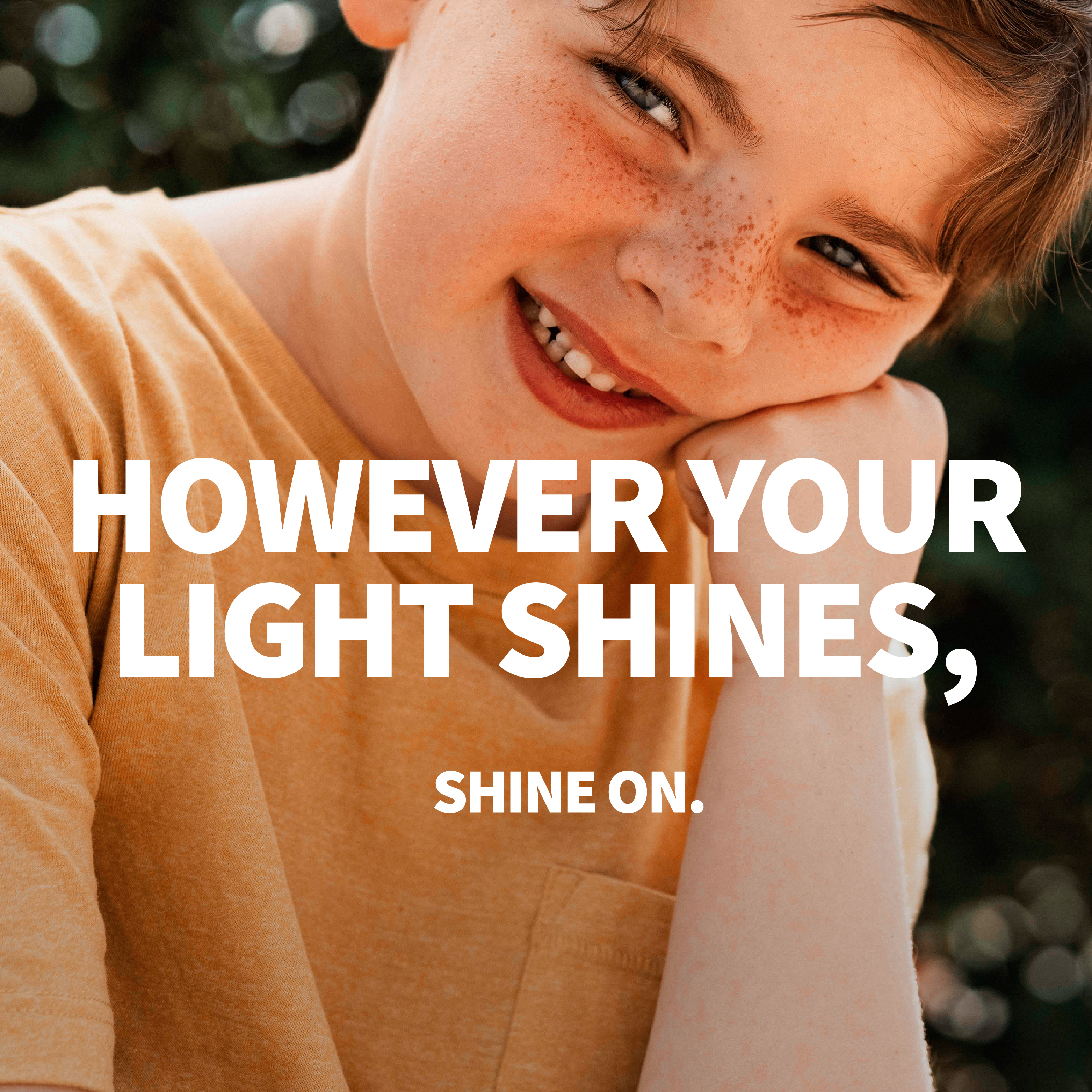 however your light shines social post